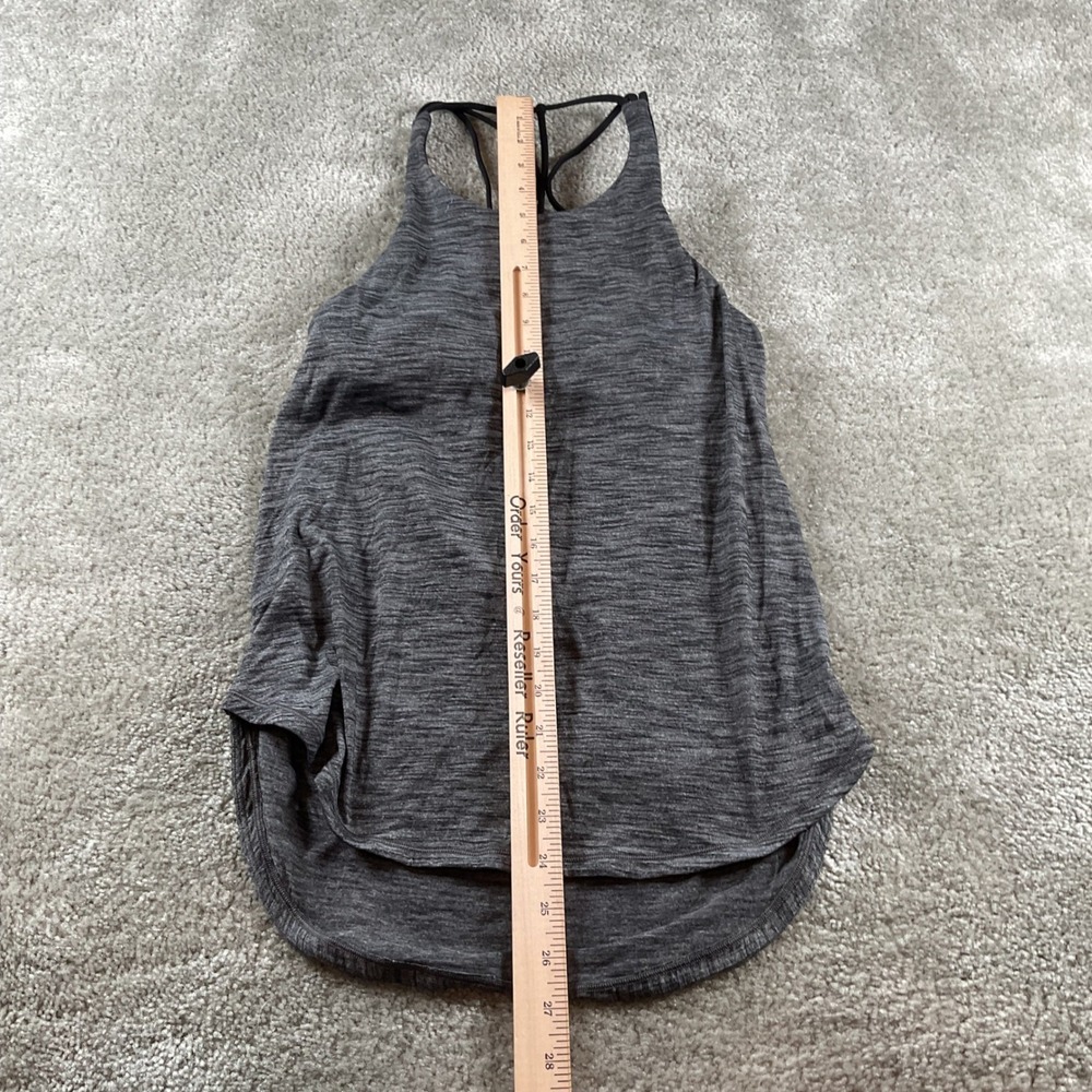 Lululemon Align Tank Top Heathered Grey Built in Bra Racerback Workout Size 6 - Picture 7 of 7